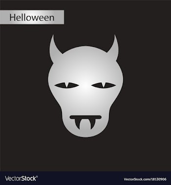Black and white style icon halloween monster vector image