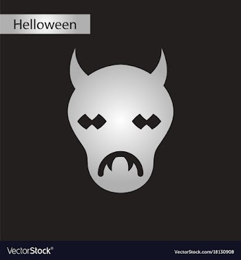 Black and white style icon halloween monster vector image