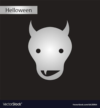Black and white style icon halloween monster vector image