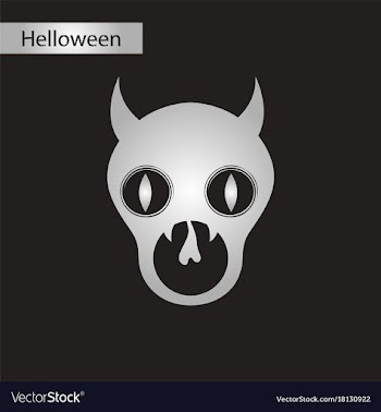Black and white style icon halloween monster vector image