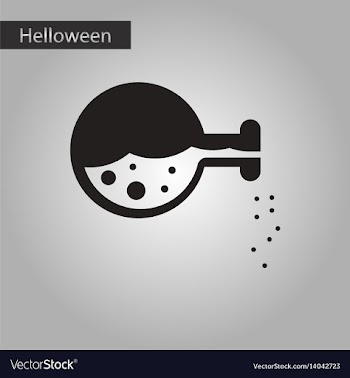 Black and white style icon halloween potion bottle vector image