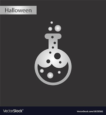 Black and white style icon halloween potion bottle vector image