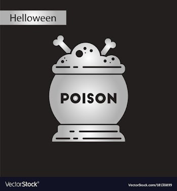 Black and white style icon halloween potion vector image