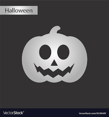 Black and white style icon halloween pumpkin vector image