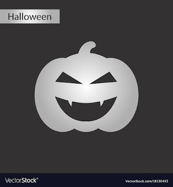 Black and white style icon halloween pumpkin vector image