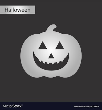 Black and white style icon halloween pumpkin vector image