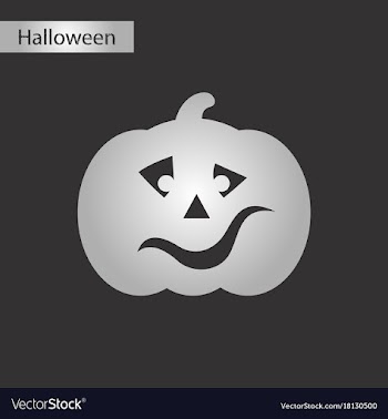 Black and white style icon halloween pumpkin vector image