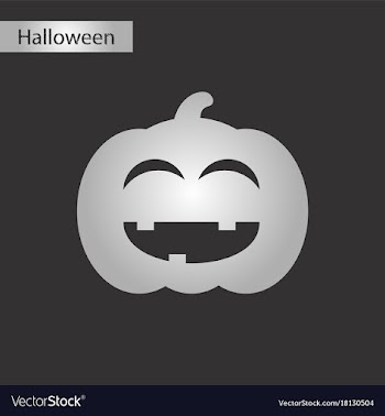 Black and white style icon halloween pumpkin vector image