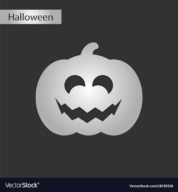 Black and white style icon halloween pumpkin vector image