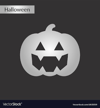 Black and white style icon halloween pumpkin vector image