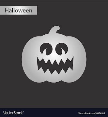 Black and white style icon halloween pumpkin vector image