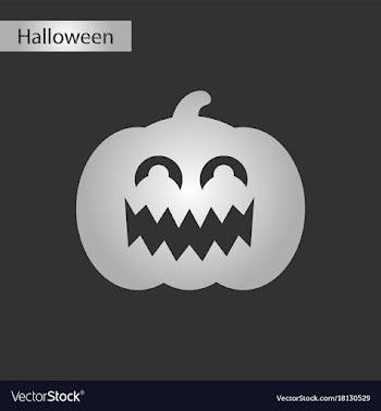 Black and white style icon halloween pumpkin vector image