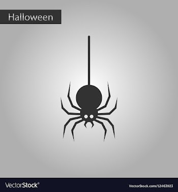 Black and white style icon halloween spider vector image