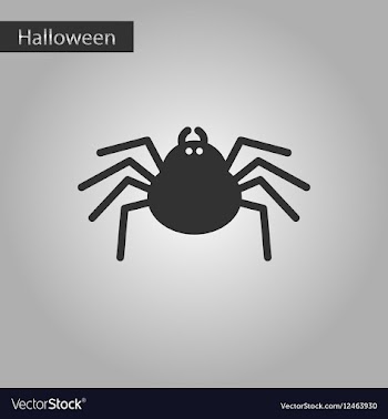 Black and white style icon halloween spider vector image