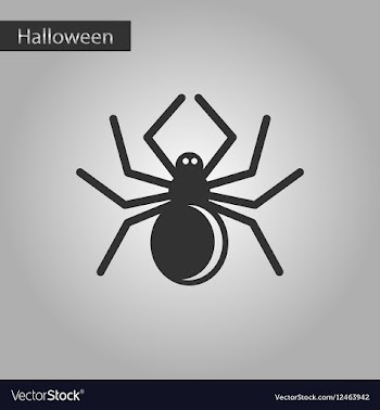 Black and white style icon halloween spider vector image
