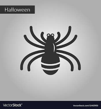Black and white style icon halloween spider vector image
