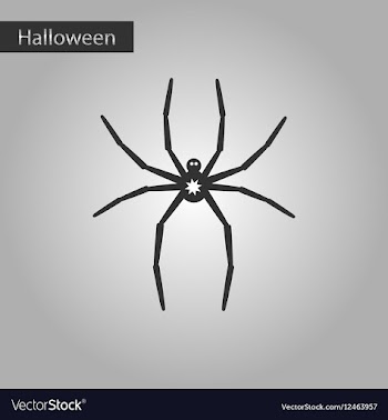 Black and white style icon halloween spider vector image