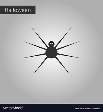 Black and white style icon halloween spider vector image