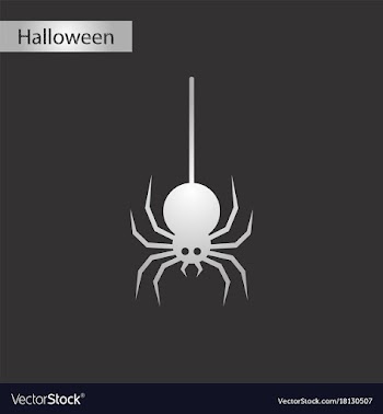 Black and white style icon halloween spider vector image