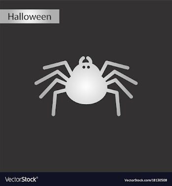 Black and white style icon halloween spider vector image