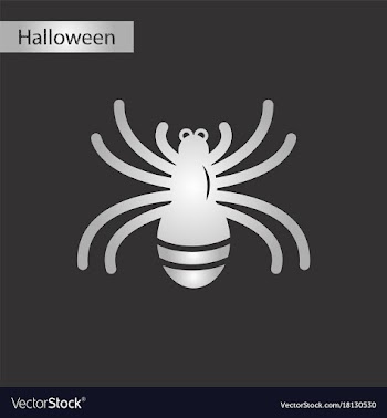 Black and white style icon halloween spider vector image