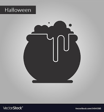 Black and white style icon halloween witches vector image