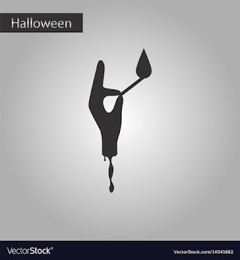 Black and white style icon halloween zombie arm vector image