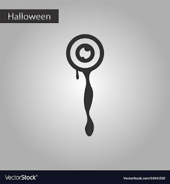 Black and white style icon halloween zombie eyes vector image