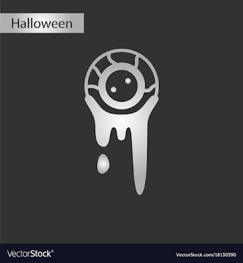 Black and white style icon halloween zombie eyes vector image