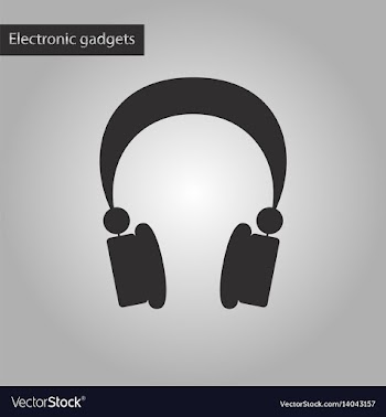 Black and white style icon headphones vector image