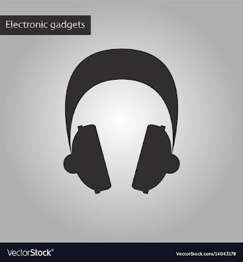 Black and white style icon headphones vector image