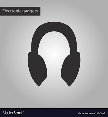 Black and white style icon headphones vector image