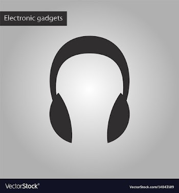 Black and white style icon headphones vector image