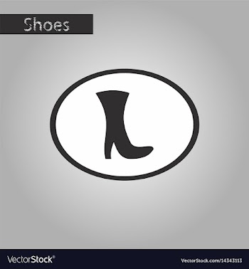 Black and white style icon high-heeled boots vector image