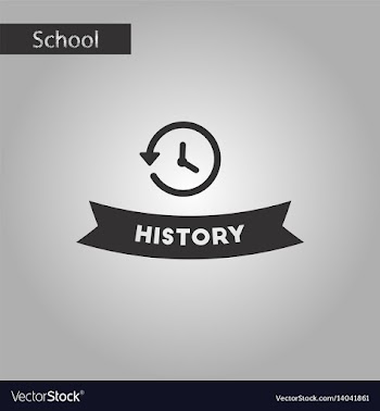 Black and white style icon history lesson vector image