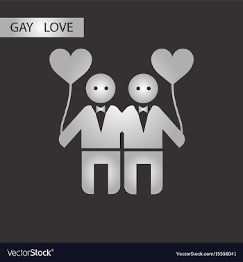 Black and white style icon homosexual gay lovers vector image