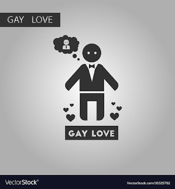 Black and white style icon homosexual gays lovers vector image