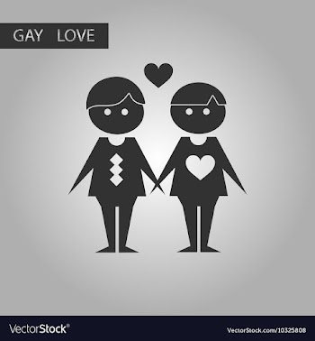 Black and white style icon homosexual lovers vector image