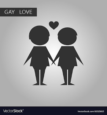 Black and white style icon homosexual lovers vector image