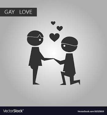 Black and white style icon homosexual lovers vector image