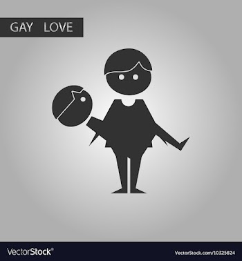 Black and white style icon homosexual lovers vector image
