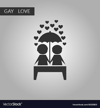 Black and white style icon homosexual lovers vector image