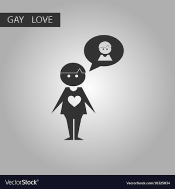 Black and white style icon homosexual lovers vector image