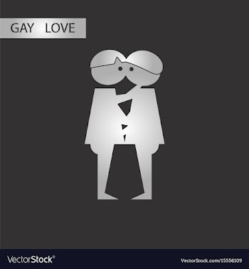 Black and white style icon homosexual lovers vector image