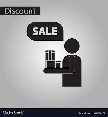 Black and white style icon human gifts discounts vector image