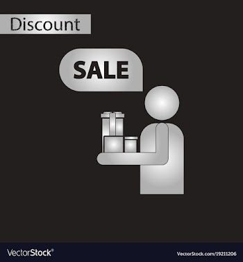 Black and white style icon human gifts discounts vector image