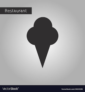 Black and white style icon ice cream cone vector image