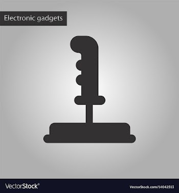Black and white style icon joystick vector image