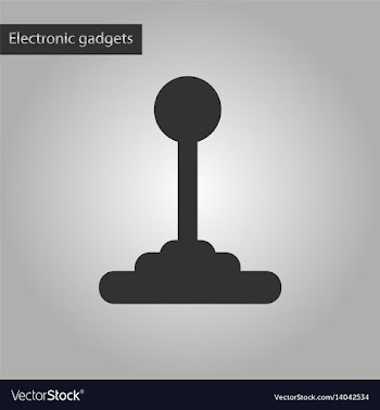 Black and white style icon joystick vector image