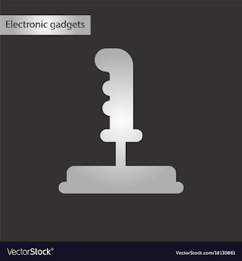 Black and white style icon joystick vector image
